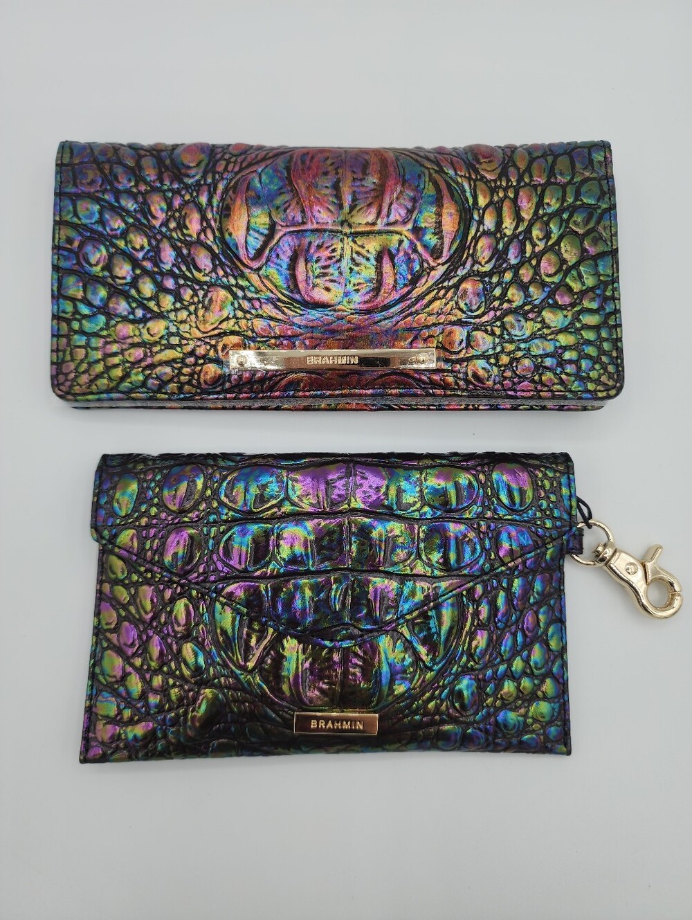 Brahmin Black Pearl Wallet & Pouch NWT #2960